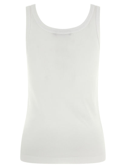 Dolce &amp; Gabbana Logo Patch Tank Top White