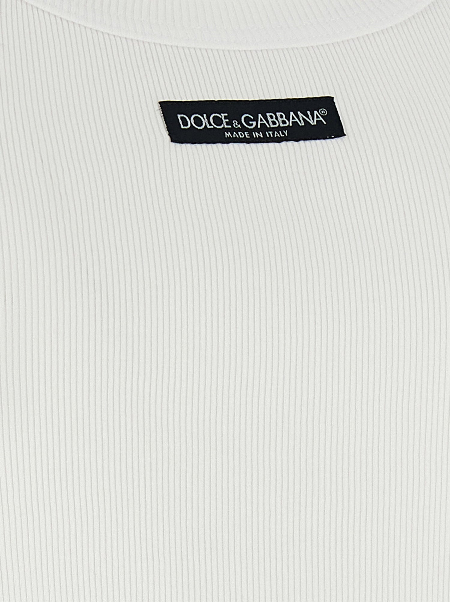 Dolce &amp; Gabbana Logo Patch Tank Top White