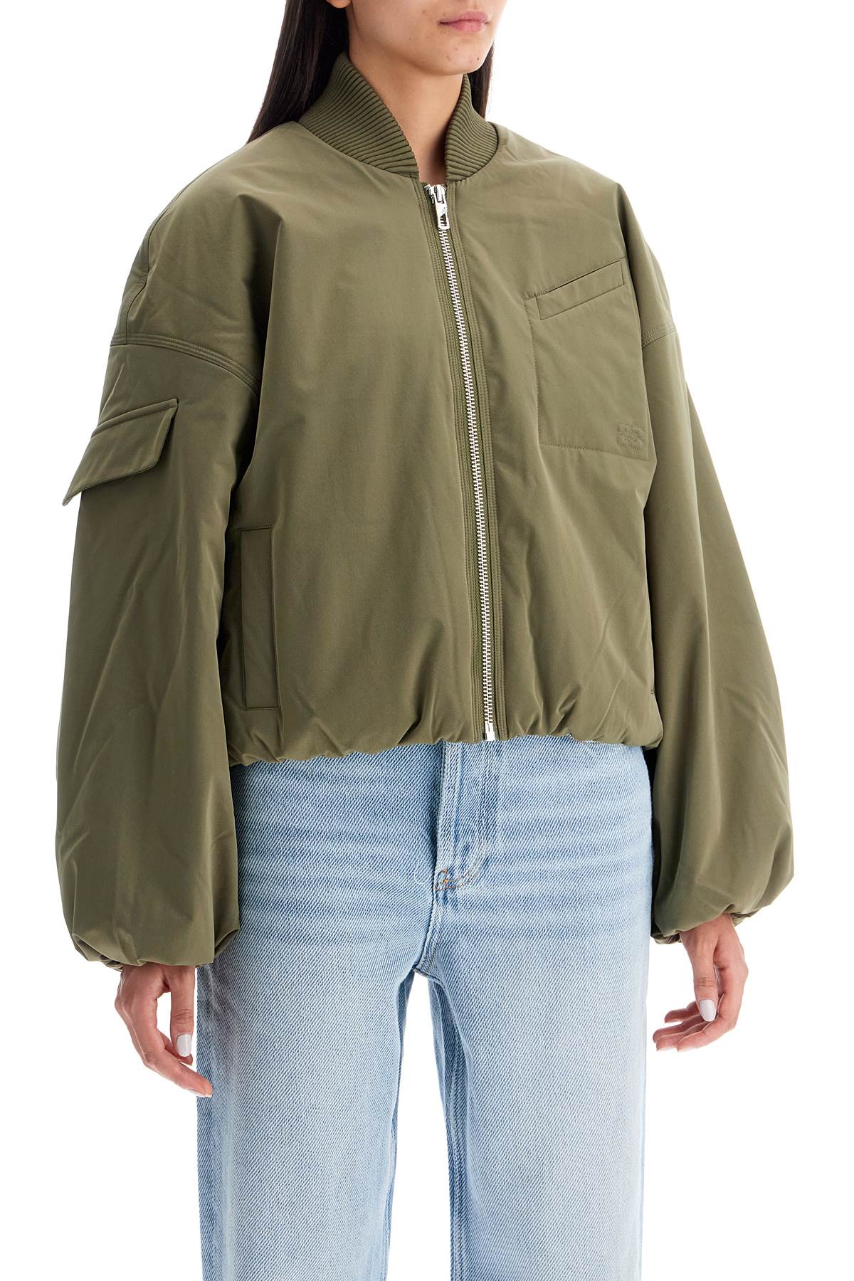 Short oversized bomber jacket