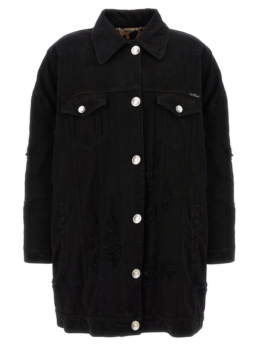 Dolce & Gabbana Denim Long Jacket Black