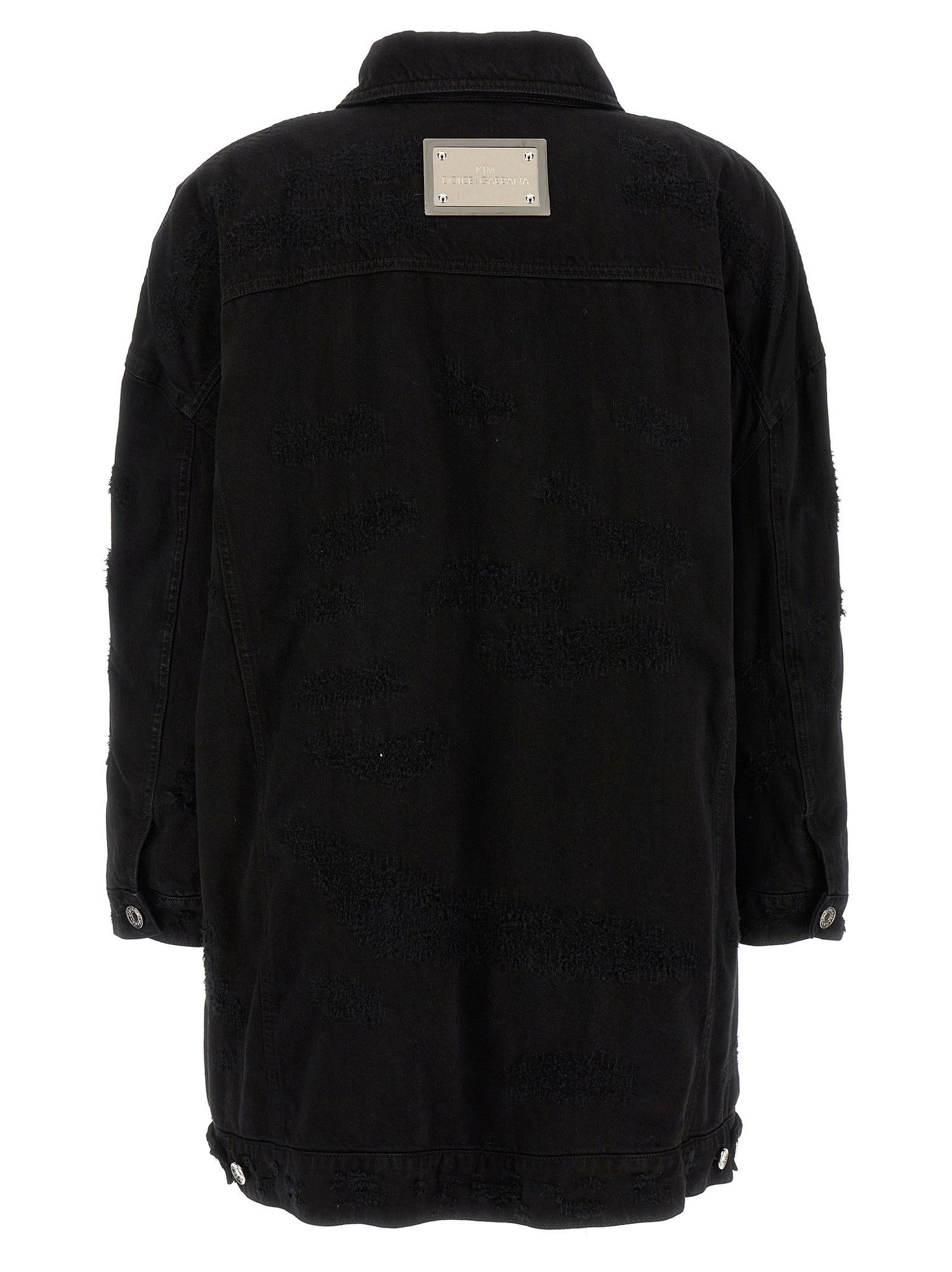 Dolce &amp; Gabbana Denim Long Jacket Black