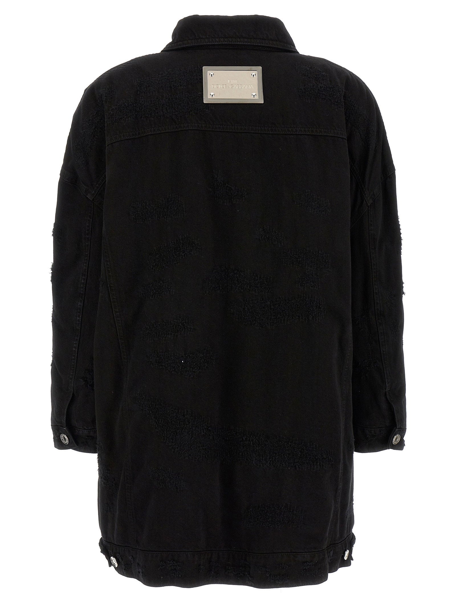 Dolce &amp; Gabbana Denim Long Jacket Black