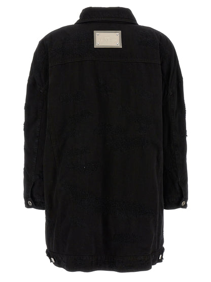 Dolce &amp; Gabbana Denim Long Jacket Black