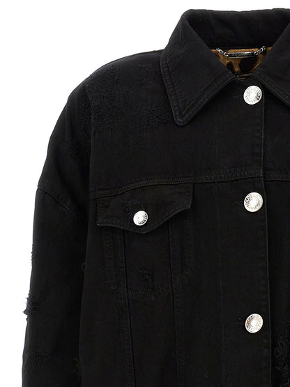 Dolce &amp; Gabbana Denim Long Jacket Black