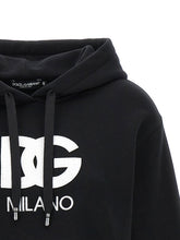 Dolce & Gabbana Logo Embroidery Cropped Hoodie Black