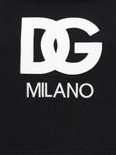 Dolce & Gabbana Logo Embroidery Cropped Hoodie Black