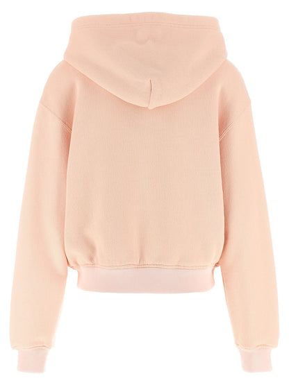Dolce &amp; Gabbana Logo Embroidery Hoodie Pink