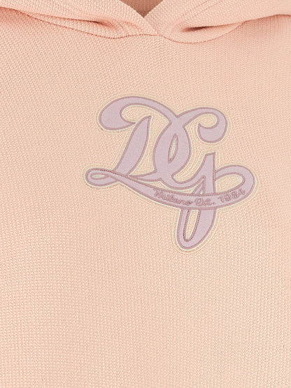 Dolce &amp; Gabbana Logo Embroidery Hoodie Pink