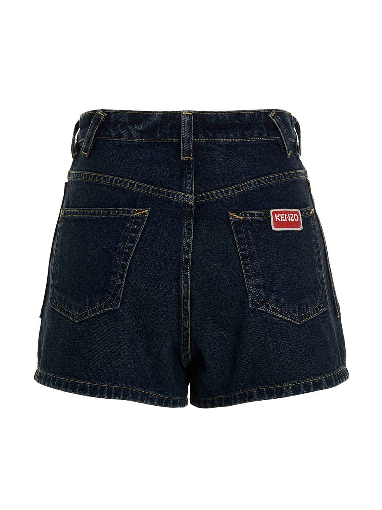 Kenzo Denim Shorts Blue