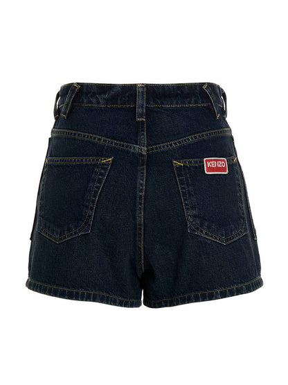 Kenzo Denim Shorts Blue