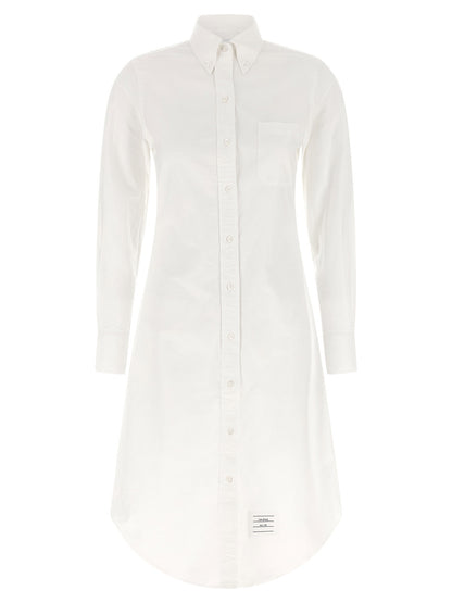Thom Browne Oxford Chermisier Dress White