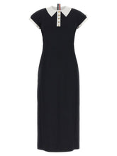 Thom Browne Polo Dress With Intarsia And Rwb Detail Blue