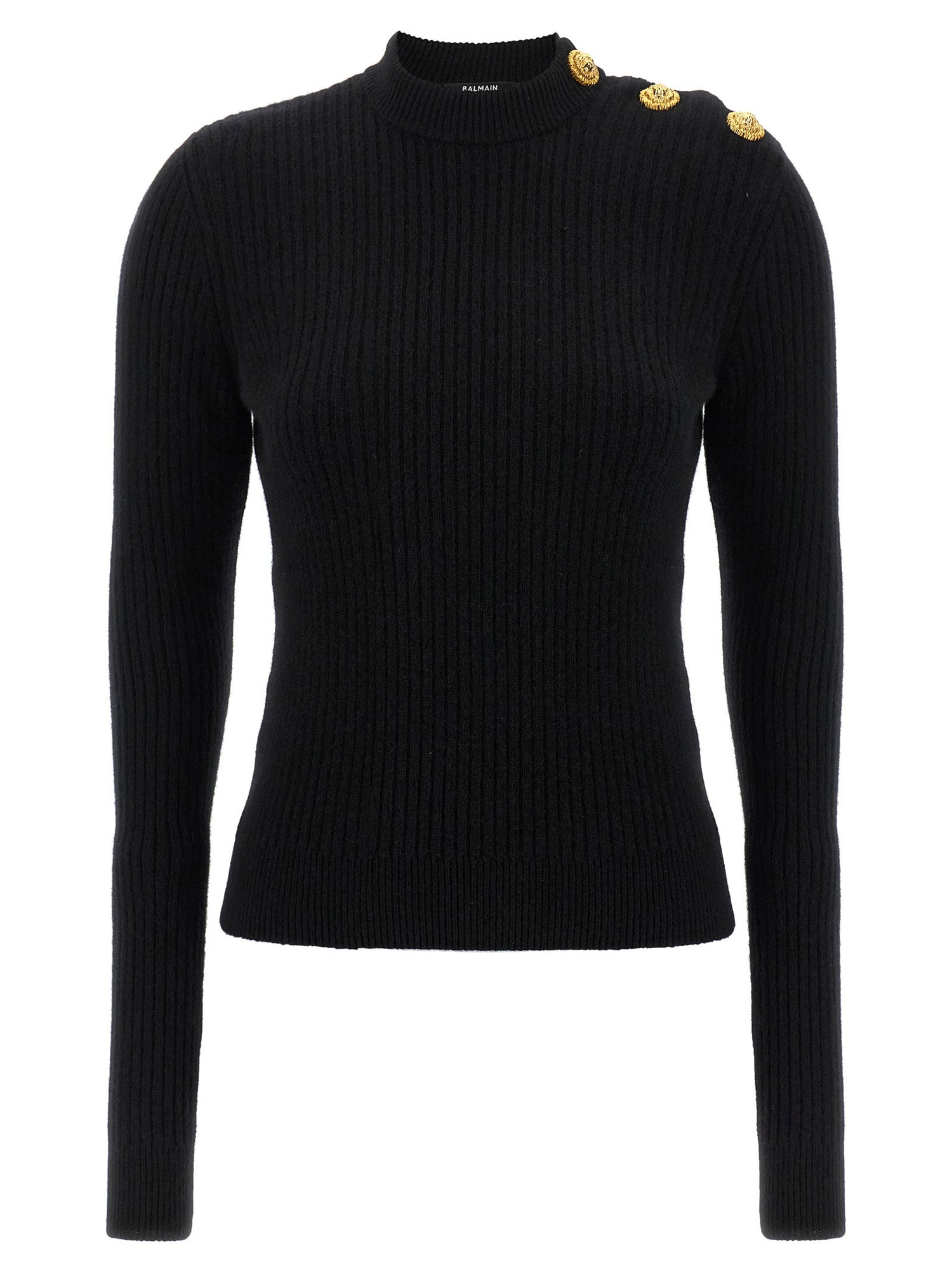 Balmain Ribbed Sweater Black