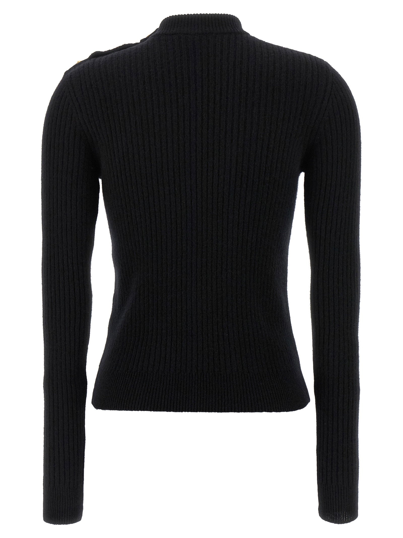 Balmain Ribbed Sweater Black