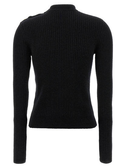 Balmain Ribbed Sweater Black