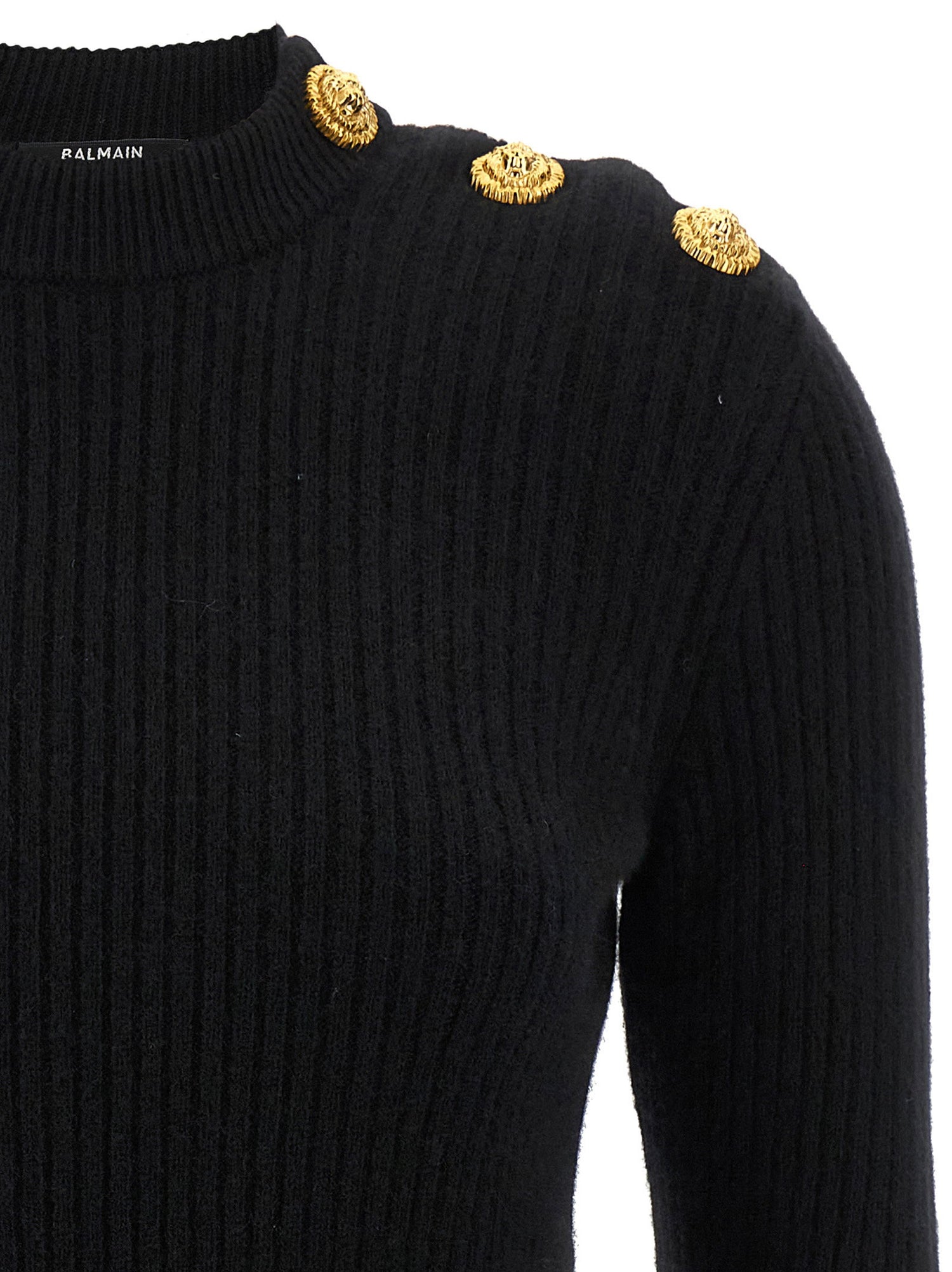 Balmain Ribbed Sweater Black