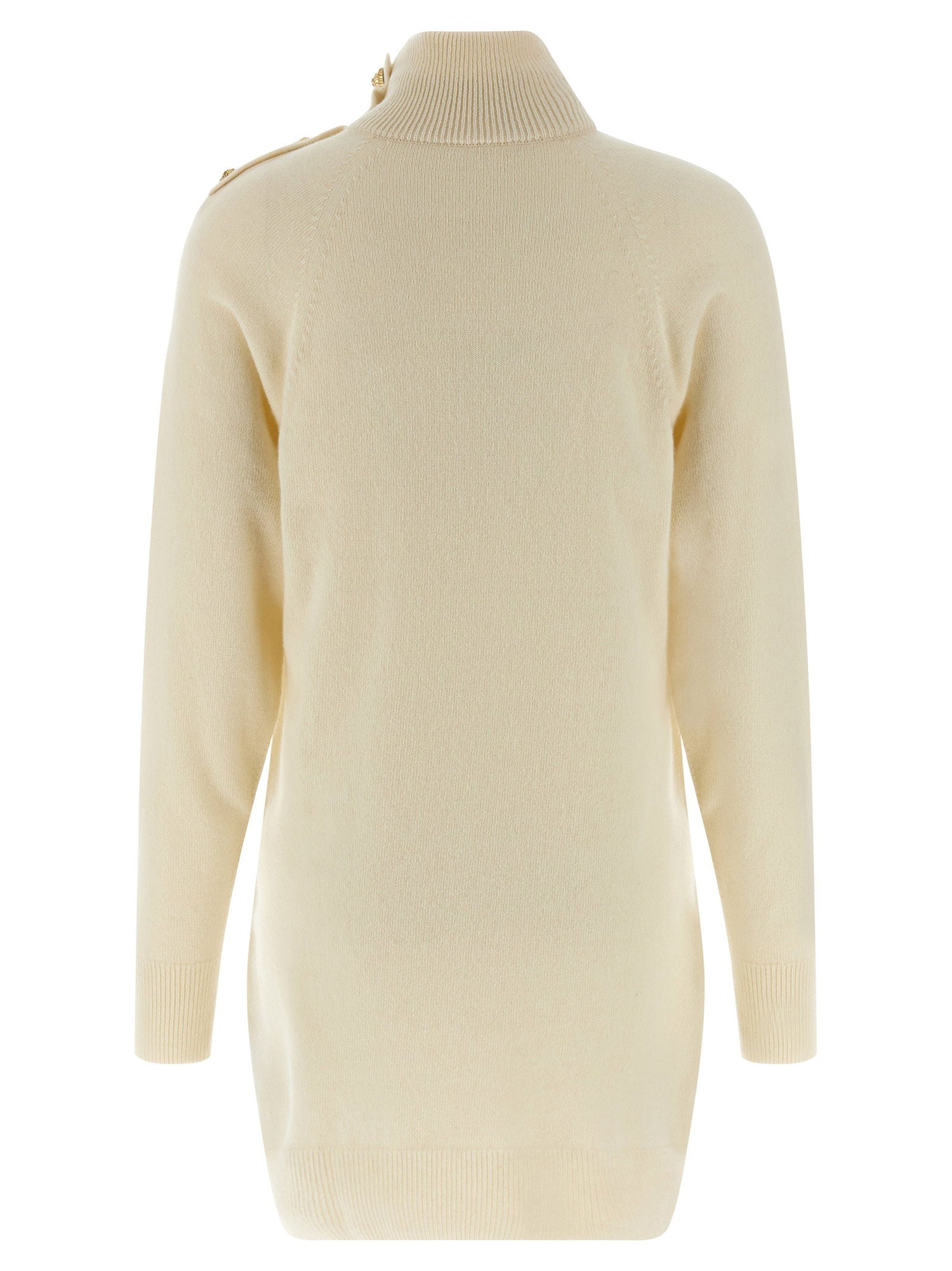Balmain Cashmere Wool Dress Beige