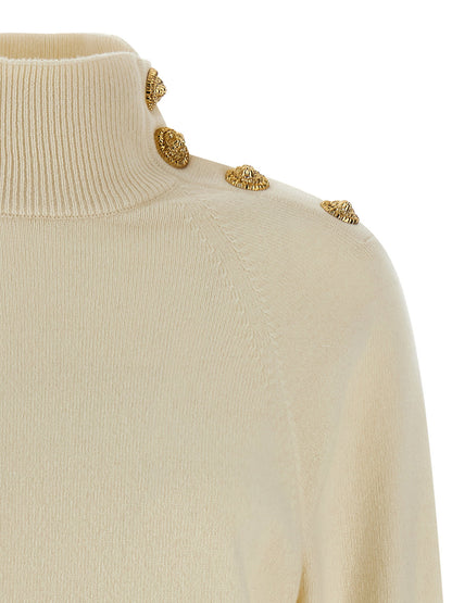 Balmain Cashmere Wool Dress Beige