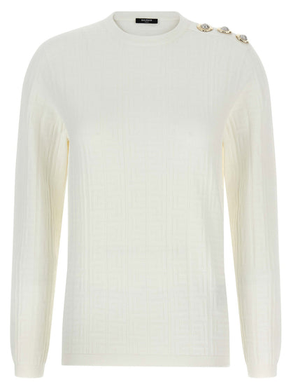 Balmain Maxi Shoulder Top White