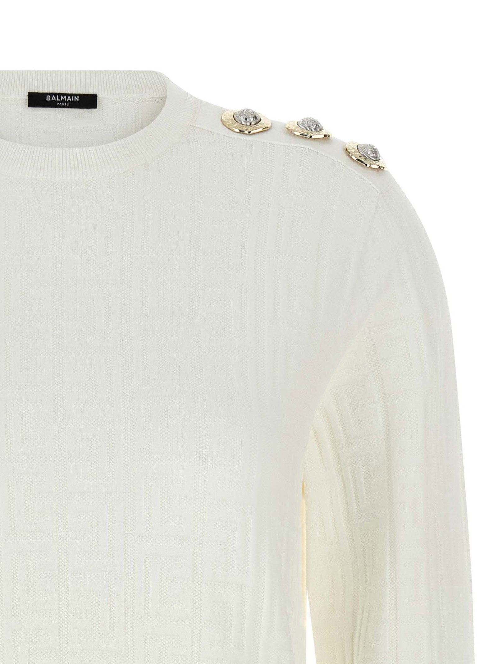 Balmain Maxi Shoulder Top White