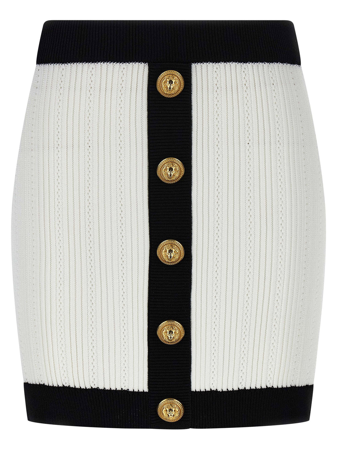 Balmain Two-tone Miniskirt White/black