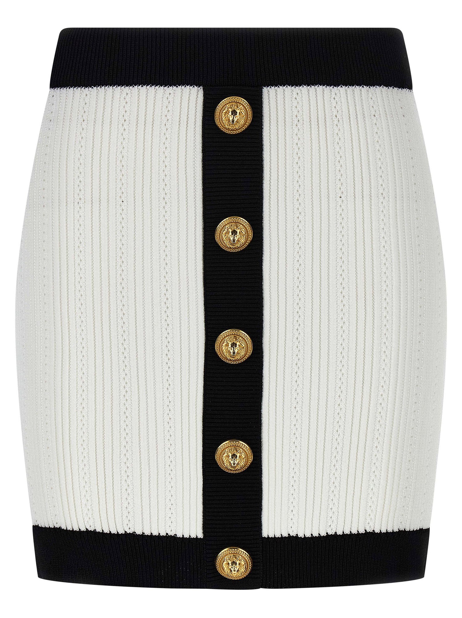 Balmain Two-tone Miniskirt White/black
