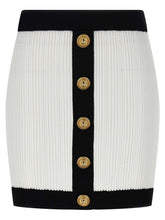 Balmain Two-tone Miniskirt White/black