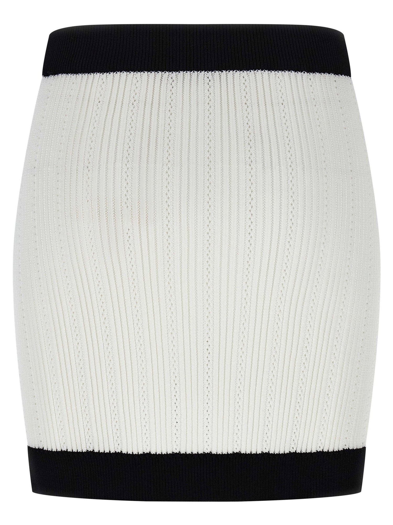 Balmain Two-tone Miniskirt White/black