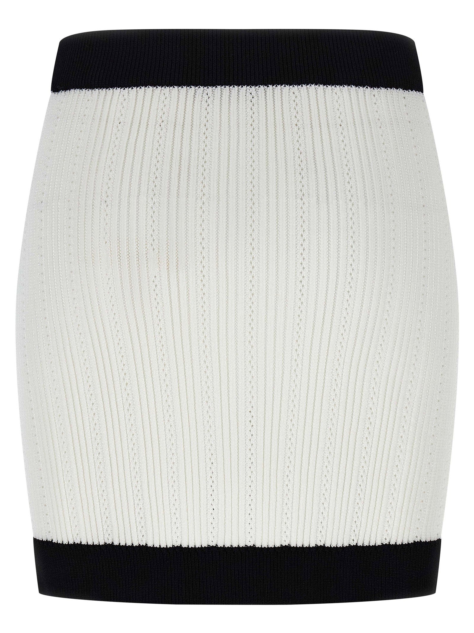 Balmain Two-tone Miniskirt White/black