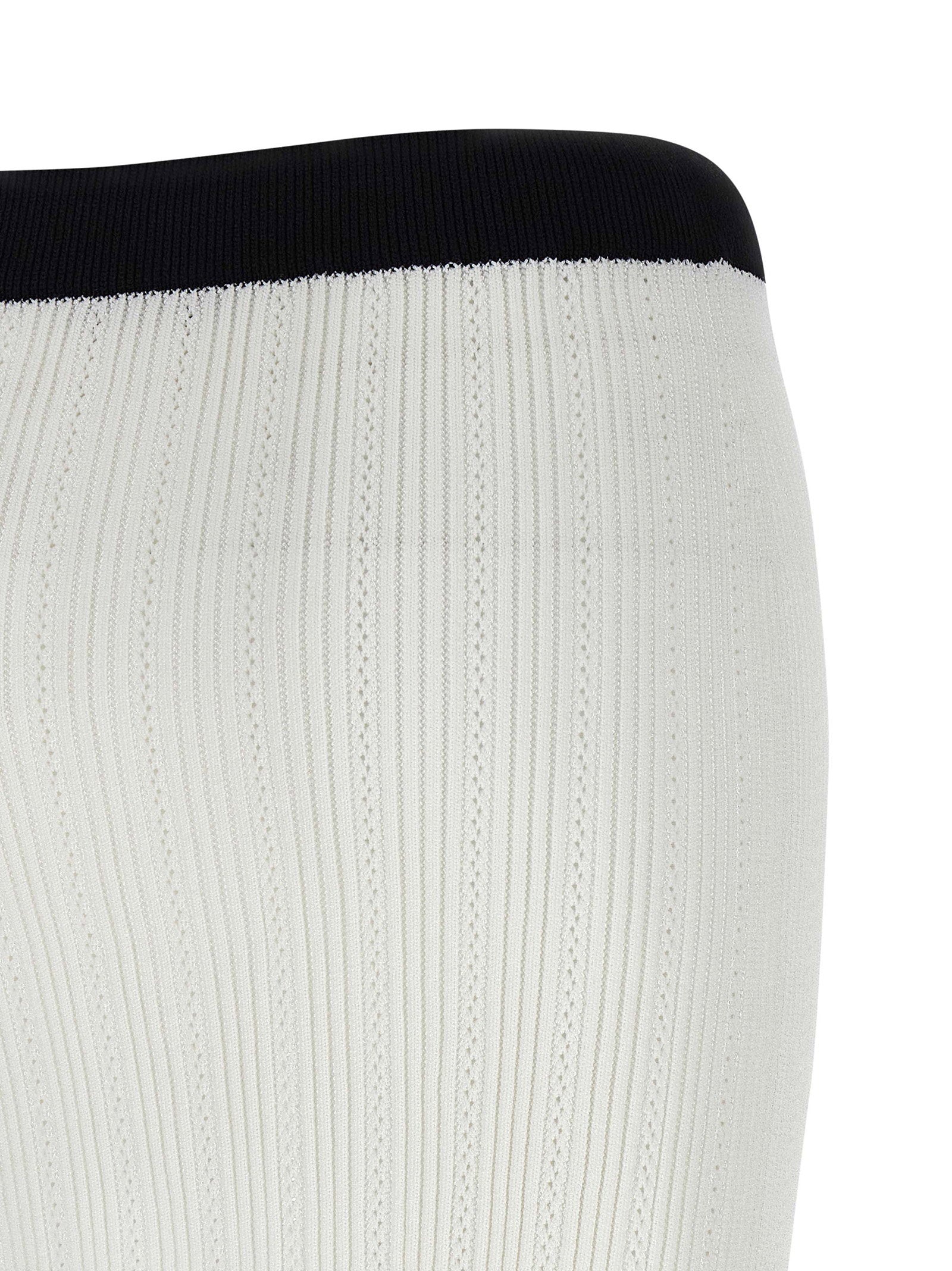 Balmain Two-tone Miniskirt White/black