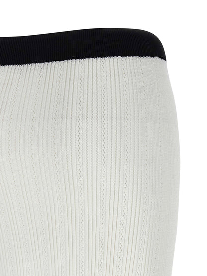 Balmain Two-tone Miniskirt White/black