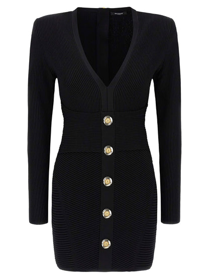 Balmain Bodycon Dress Black
