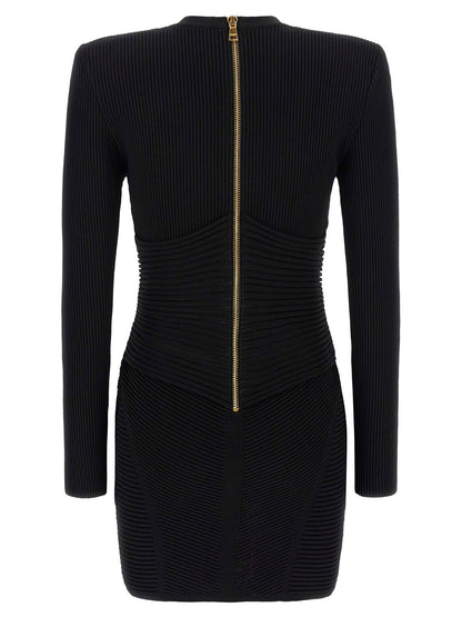 Balmain Bodycon Dress Black