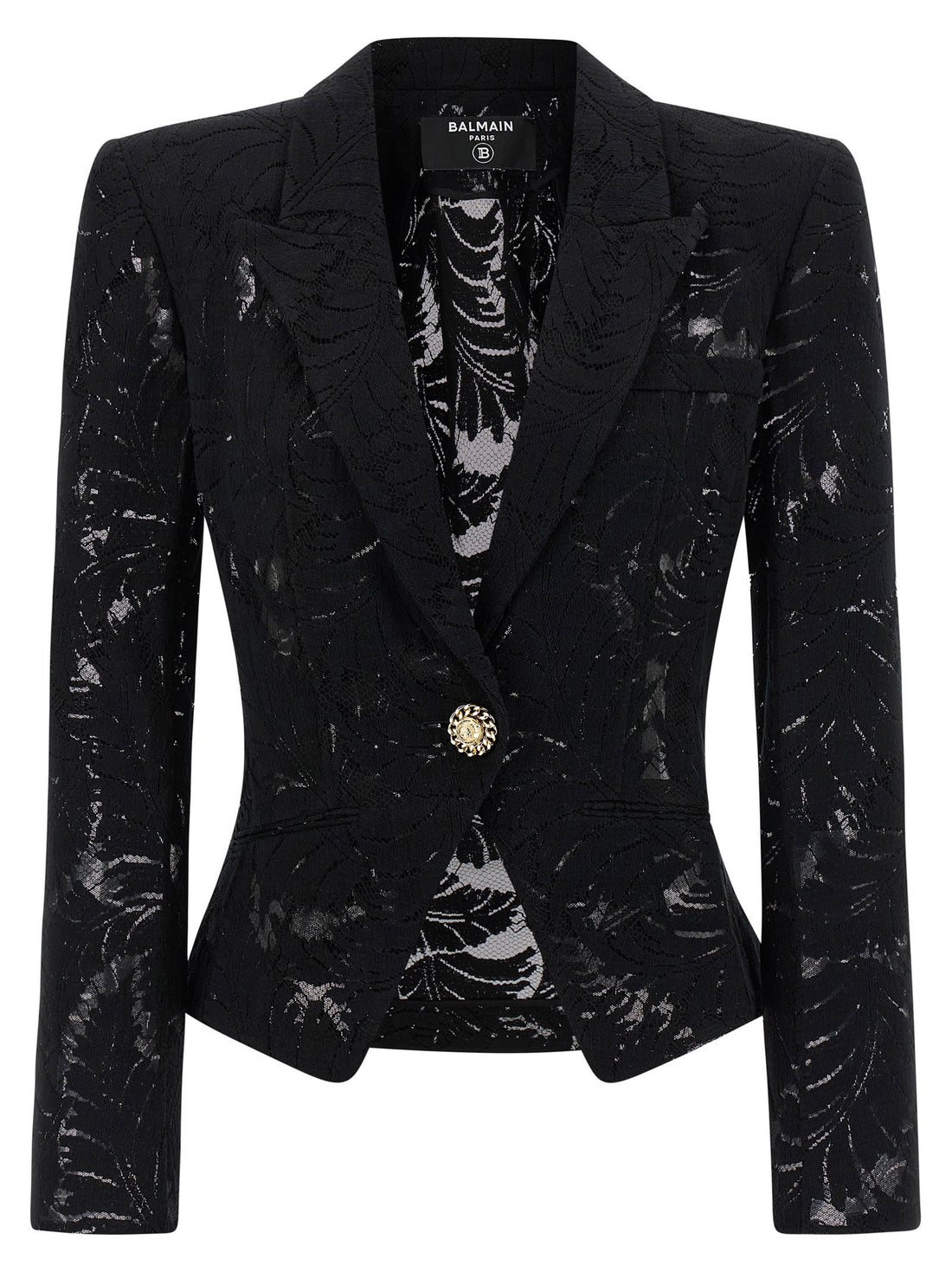 Balmain Lace Blazer Black