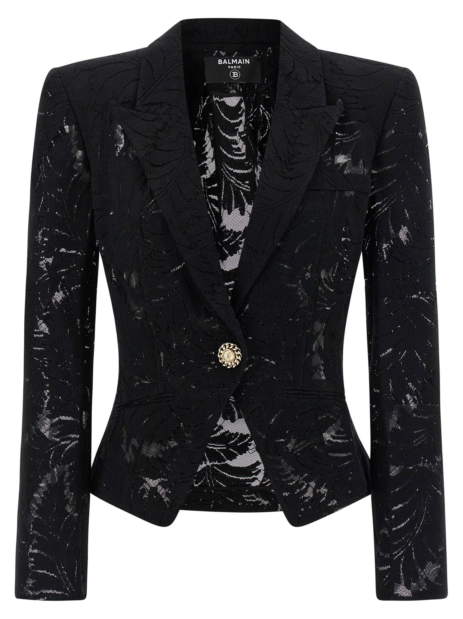 Balmain Lace Blazer Black