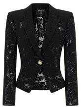 Balmain Lace Blazer Black