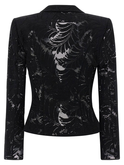 Balmain Lace Blazer Black
