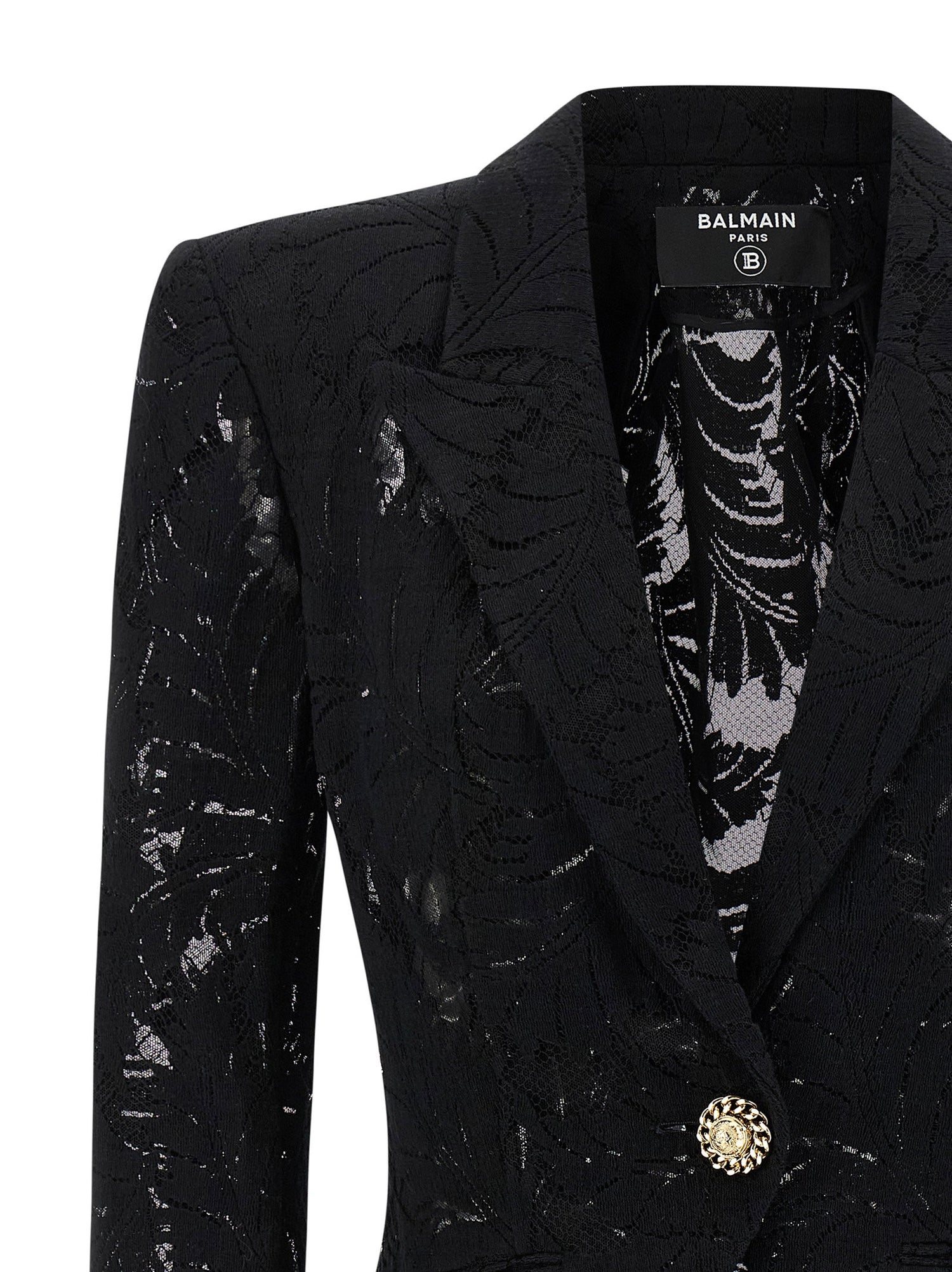 Balmain Lace Blazer Black