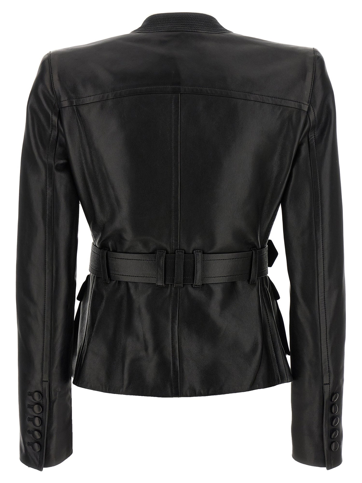 Balmain Leather Jacket Black