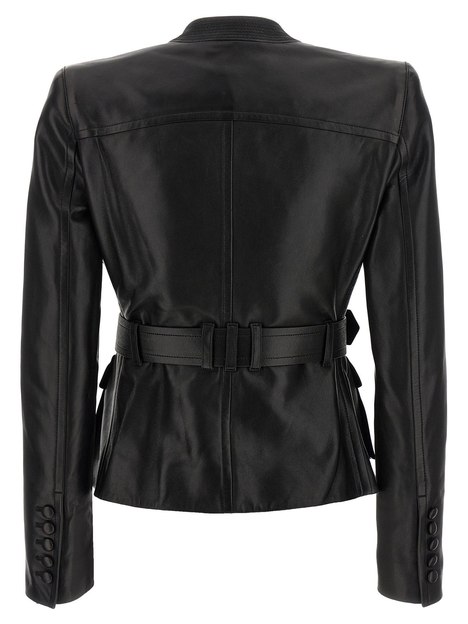 Balmain Leather Jacket Black