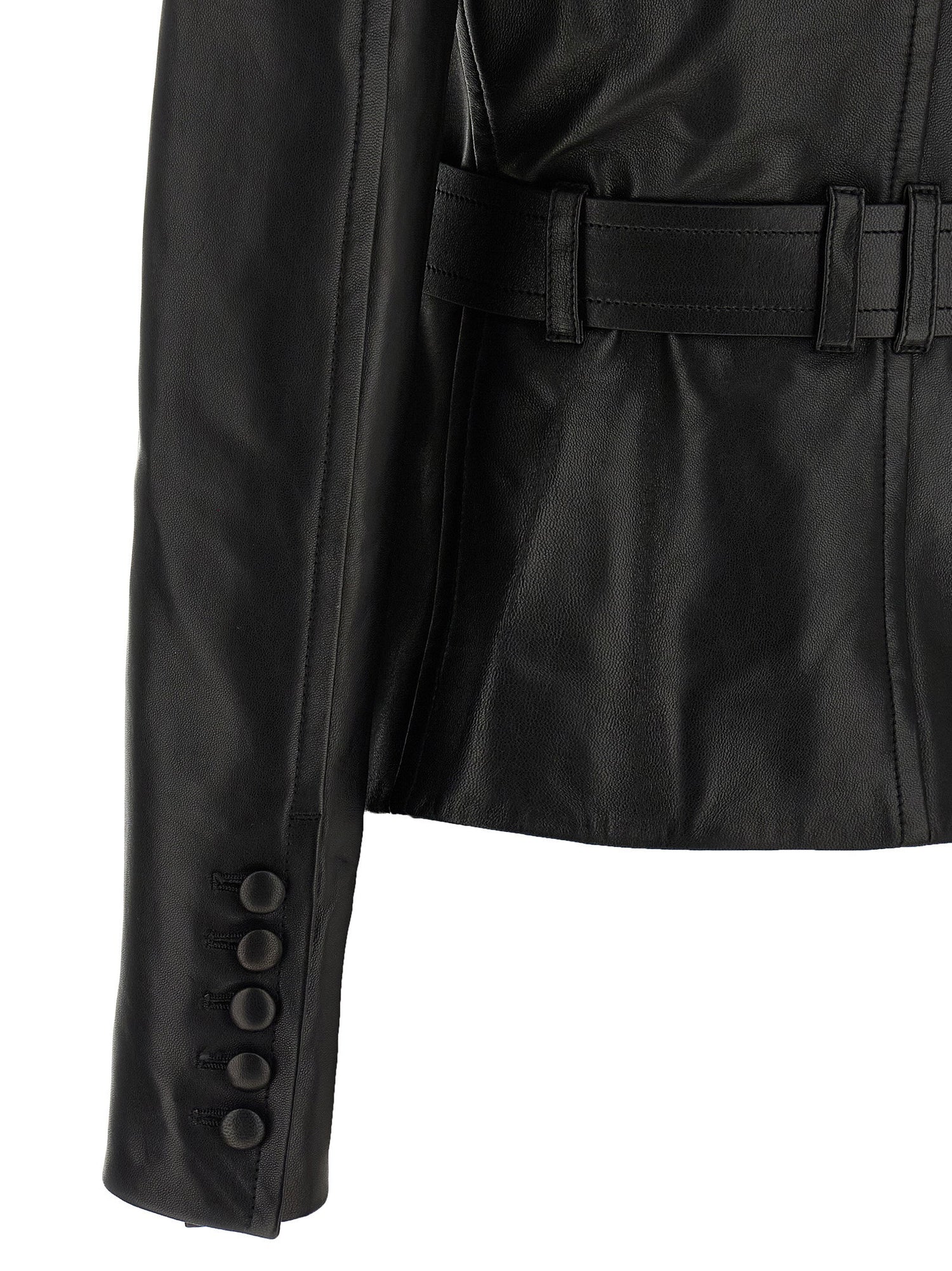 Balmain Leather Jacket Black