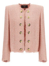 Balmain Sequin Tweed Blazer Pink