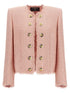 Balmain Sequin Tweed Blazer Pink