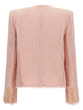 Balmain Sequin Tweed Blazer Pink