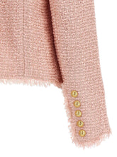 Balmain Sequin Tweed Blazer Pink