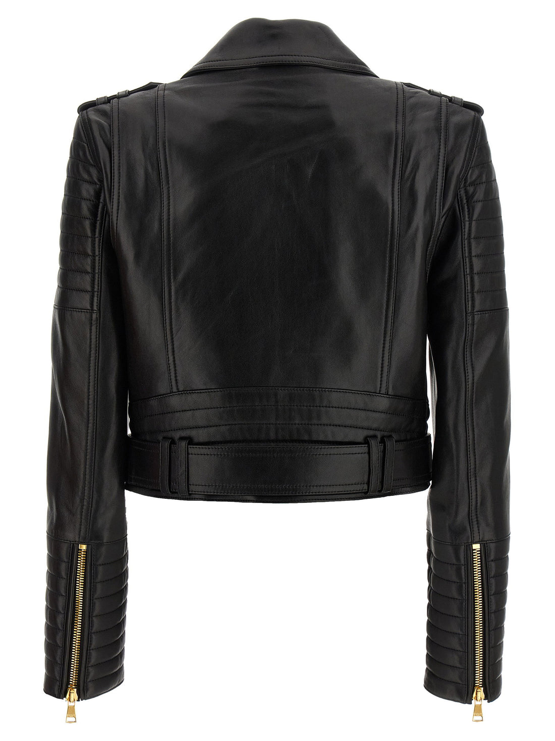 Balmain Leather Jacket Black