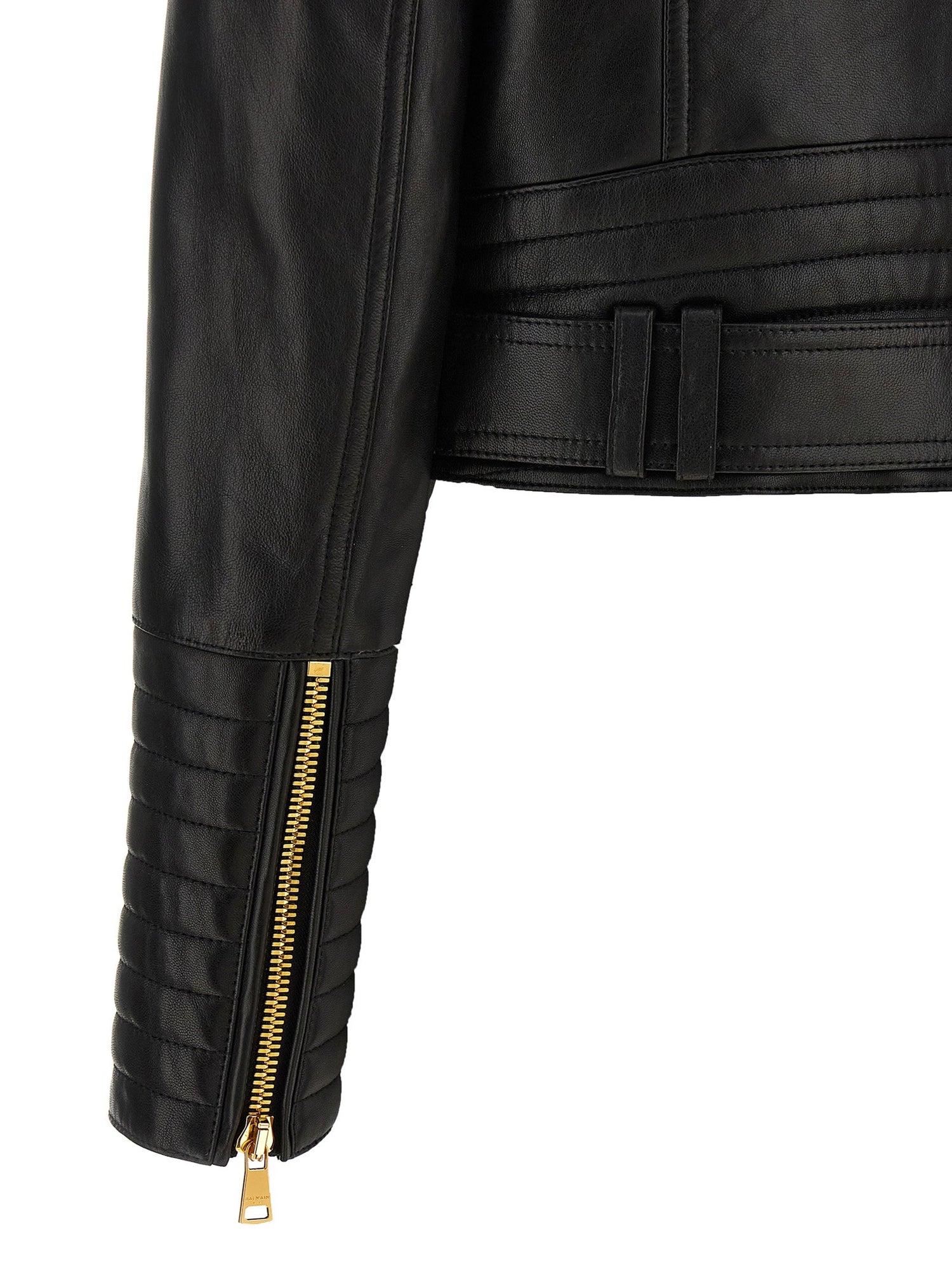 Balmain Leather Jacket Black