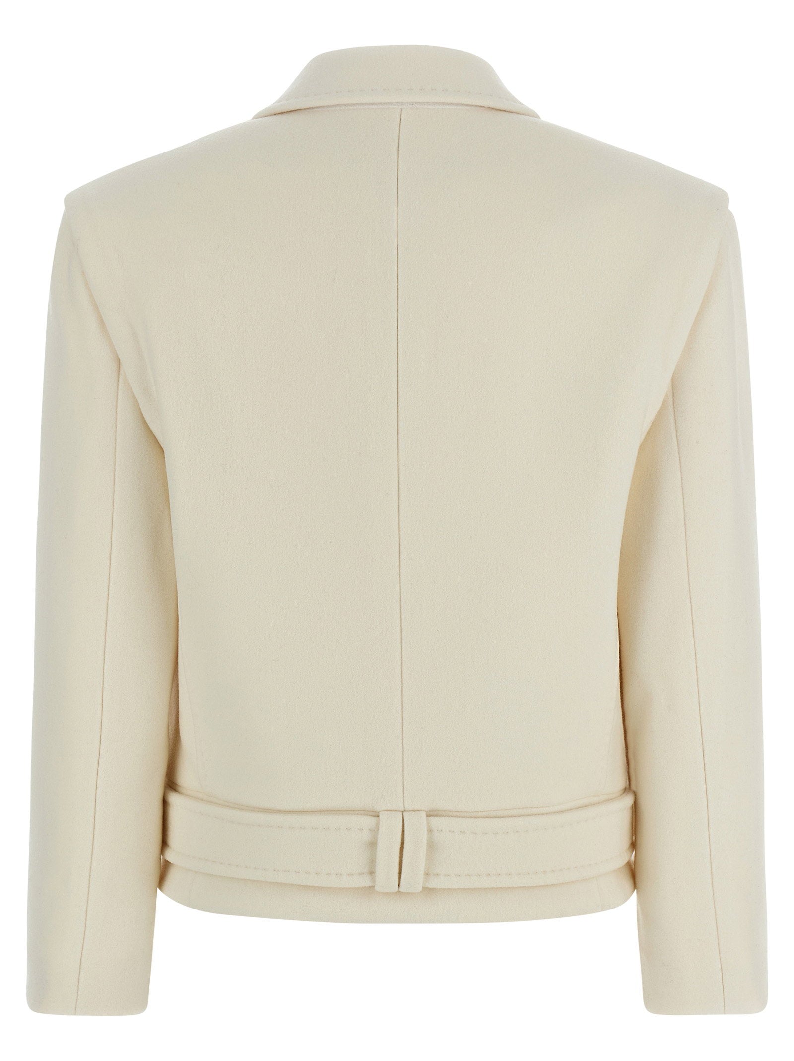Balmain Double-breasted Coat White