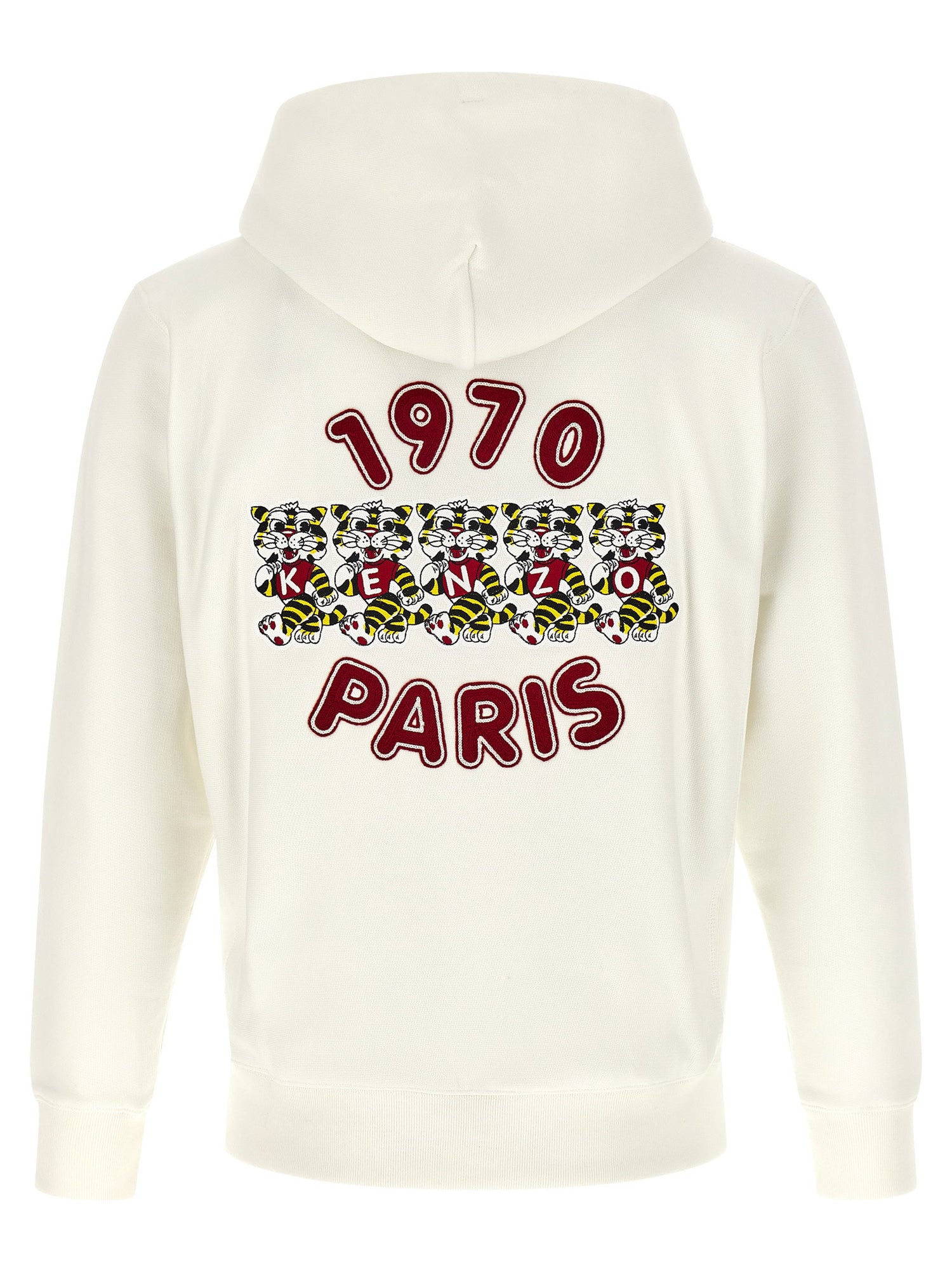 Kenzo Wild Tiger Embroidered Hoodie White