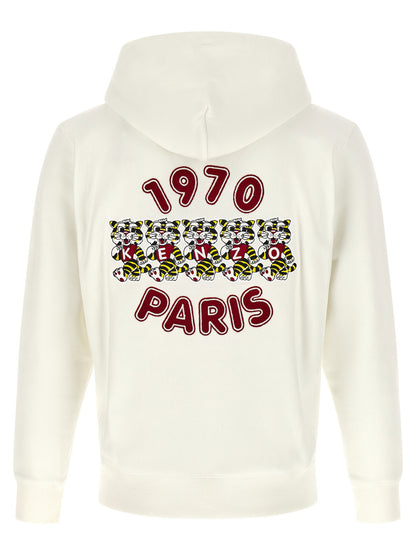 Kenzo Wild Tiger Embroidered Hoodie White